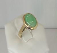 14K YG Light Jade Ring