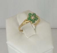 14K YG Emerald Ring